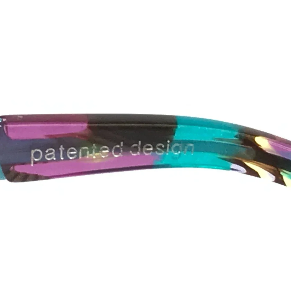 BOZ Eyeglasses Frames ZIGZAG 2575 Yellow Blue Pucci Cat Eye 53-16-137